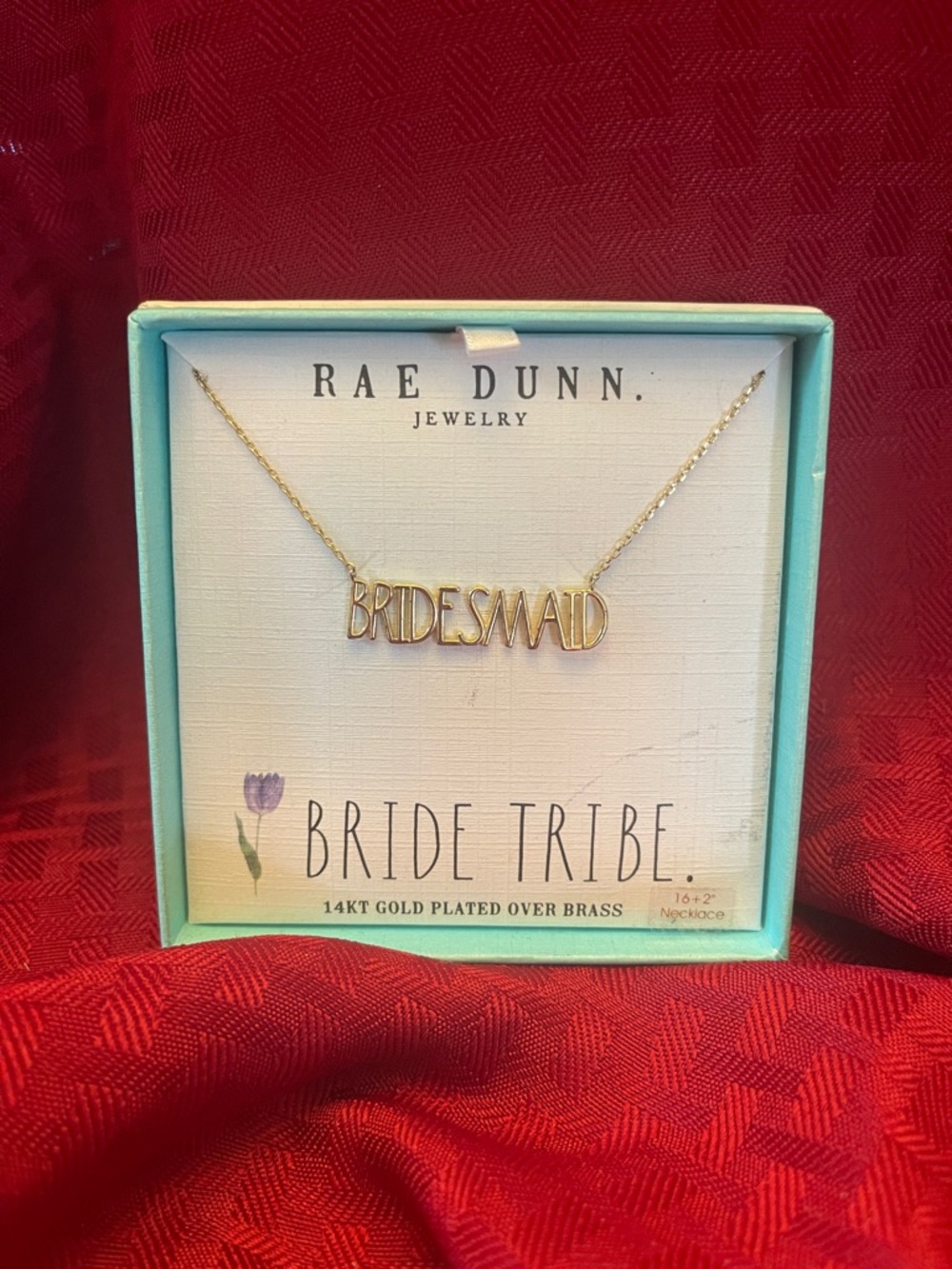 Rae Dunn Gold Bridesmaid Pendant Necklace